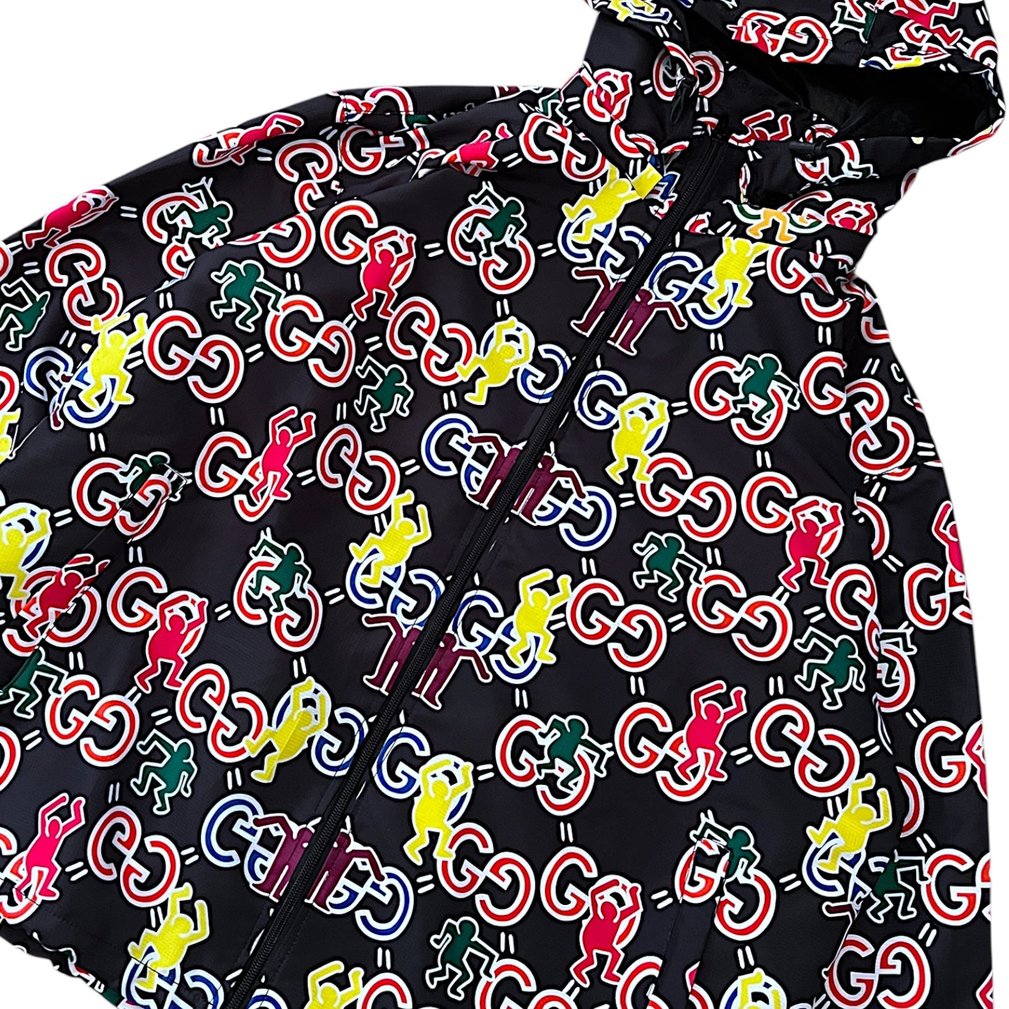Black GG Kieth Haring Windbreaker Size M