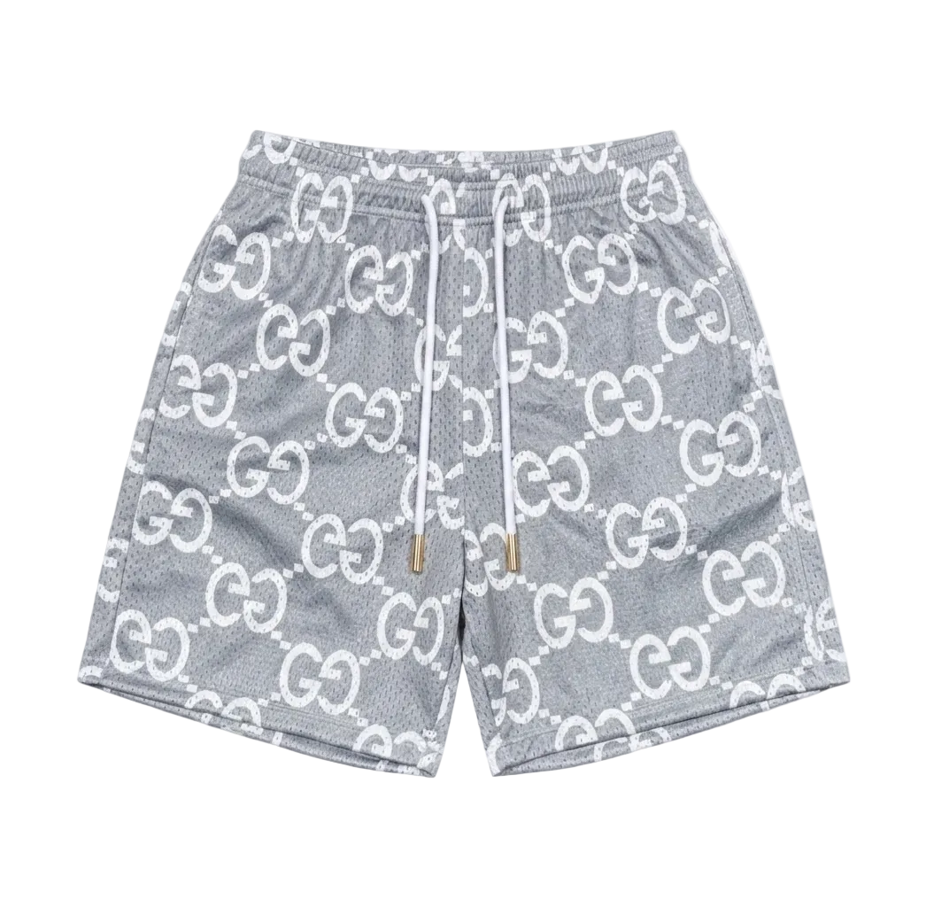 Grey/White GG Mesh Shorts
