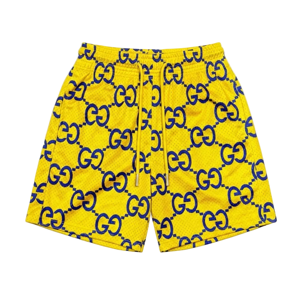 Yellow/Purple GG Mesh Shorts
