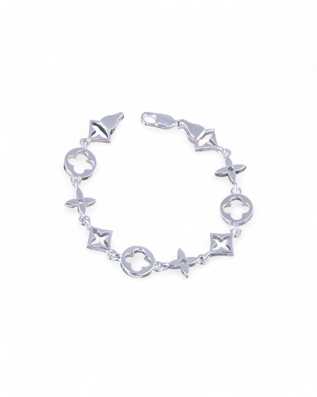 Sterling Silver Monogram Charm Bracelet
