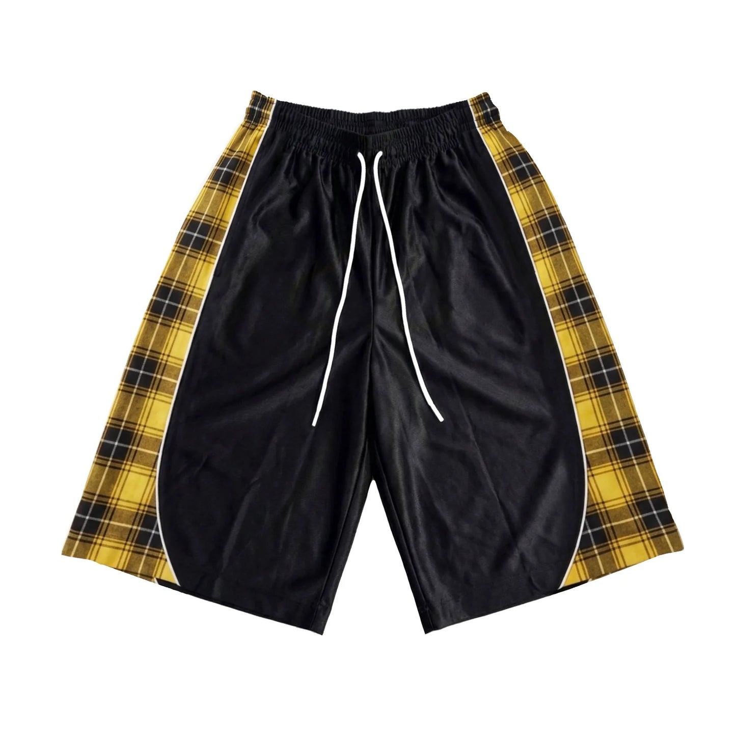 Black/Plaid Mesh Shorts