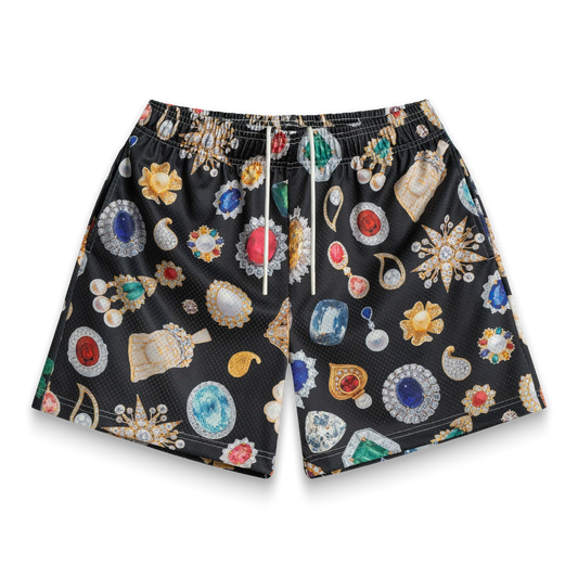 Jewelry Mesh Shorts
