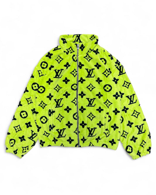 Neon Fuzzy Zip UP Jacket