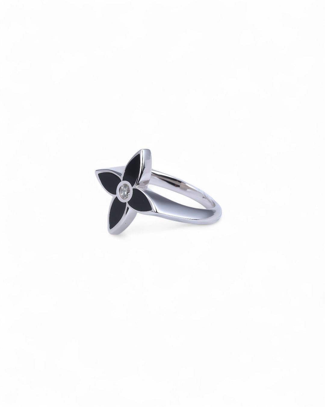 Sterling Silver Monogram Flower Ring