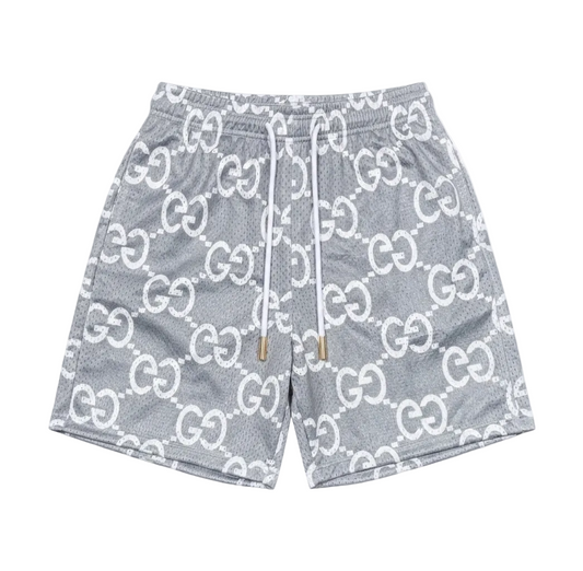 Grey/White GG Mesh Shorts