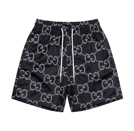 Black/Grey GG Mesh Shorts