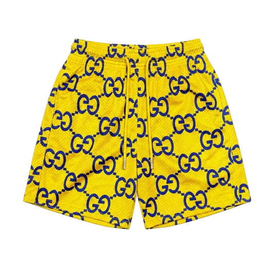 Yellow/Purple GG Mesh Shorts
