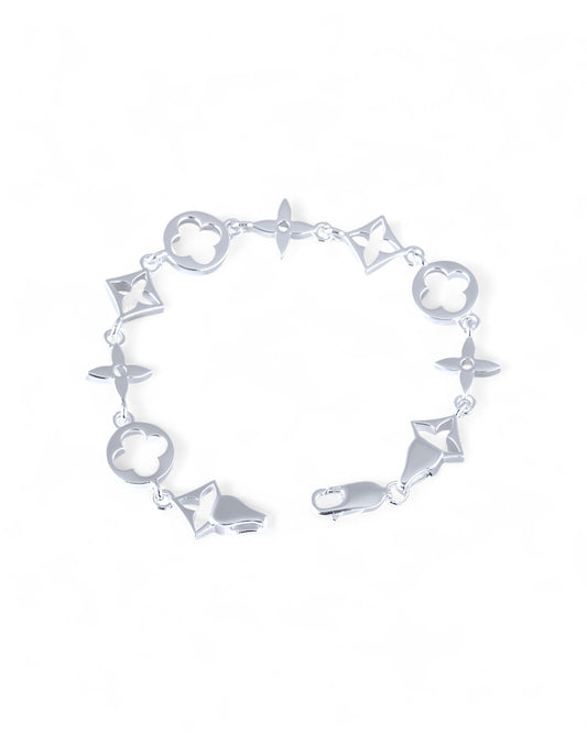 Sterling Silver Monogram Charm Bracelet