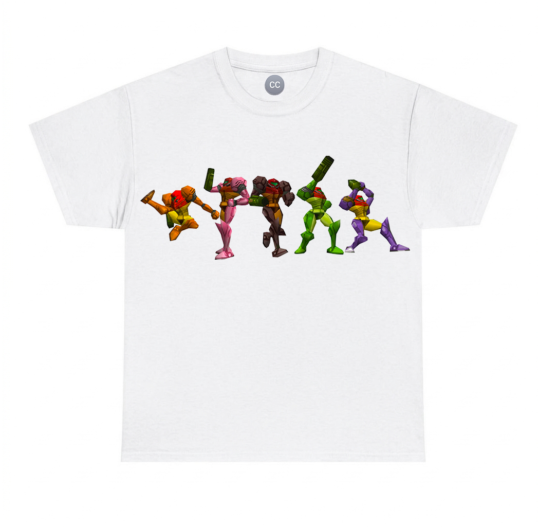 5 Color Samus Super Smash T Shirt