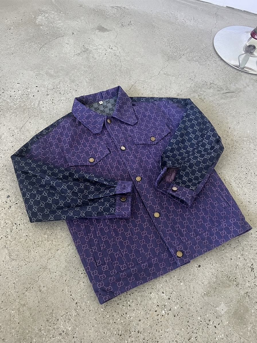 Purple/Navy GG Demin Jacket