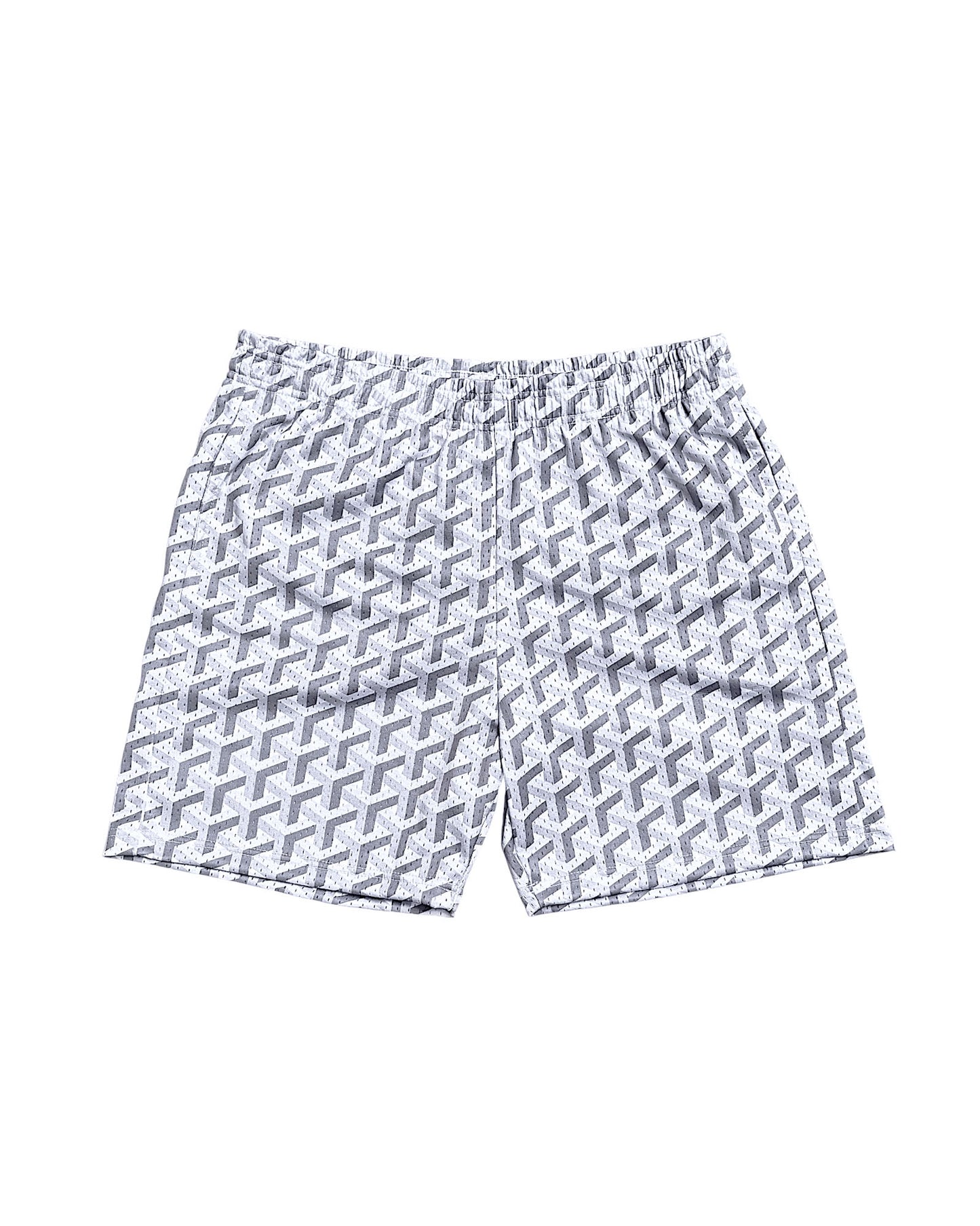 White Goyard Mesh Shorts