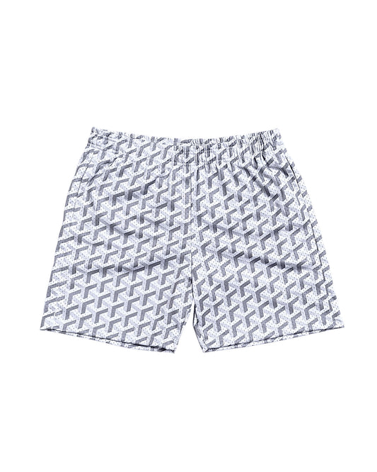 White Goyard Mesh Shorts